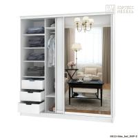 Шкаф КортексМебель Сенатор ШК12 классика ДЗ (Белый)