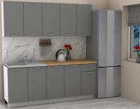 Кухня ЭлиГард LION 2,0 (Дымчатый алмаз/Дуб бунратти)