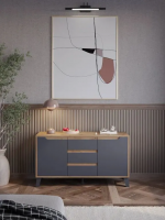 Тумба ЭлиГард Eyva RTV 2D3S (Дуб вотан/Графит)