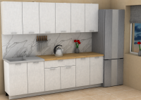 Кухня ЭлиГард LION 2,4 (Белый/Дуб бунратти)