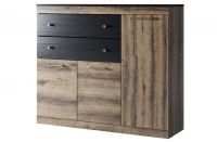 Тумба anrex JAGGER 3D2S (Дуб монастырский/Черный)