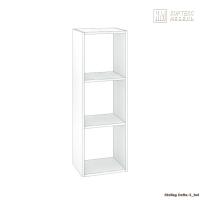 Стеллаж КортексМебель ДЕЛЬТА-3 36х105 (Белый)