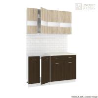 Кухня КортексМебель Корнелия ЭКСТРА 1,4 (Дуб сонома/Венге тёмный/Марсель)