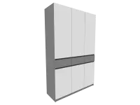 Шкаф Элигард 3 LOCARNO Дымчатый алмаз/Белый