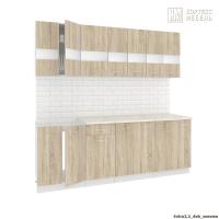 Кухня КортексМебель Корнелия ЭКСТРА 2,2 (Дуб сонома/Королевский опал)