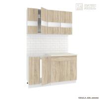 Кухня КортексМебель Корнелия ЭКСТРА 1,4 (Дуб сонома/Королевский опал)