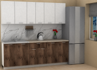 Кухня ЭлиГард LION 2,2 (Белый/Дуб нокс/Малага)