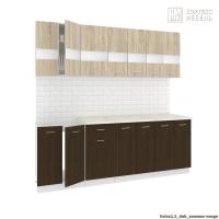 Кухня КортексМебель Корнелия ЭКСТРА 2,2 (Дуб сонома/Венге тёмный/Марсель)