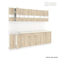 Кухня КортексМебель Корнелия ЭКСТРА 2,5 (Дуб сонома/Королевский опал)