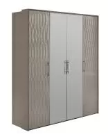 Шкаф ЭРА Gravita 4-дверный Серый камень глянец
