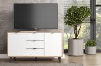 Тумба RTV ЭЛИГАРД MONE 2D3S (Дуб Вотан/Белый)