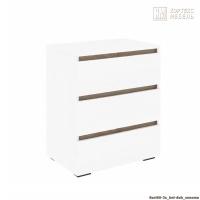 Комод Кортекс Мебель БАРИ 60-3ш (Белый/Белый/Дуб Сонома)