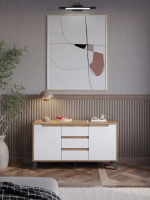 Тумба ЭлиГард Eyva RTV 2D3S (Дуб вотан/Белый)