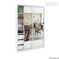 Шкаф КортексМебель Сенатор ШК10-45 геометрия (Белый)