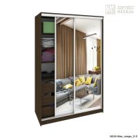 Шкаф КортексМебель Сенатор ШК10 классика ЗЗ (Венге тёмный)