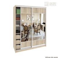 Шкаф КортексМебель Сенатор ШК10 геометрия (Дуб сонома)