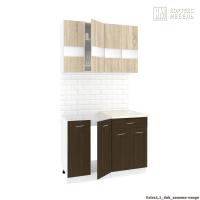 Кухня КортексМебель Корнелия ЭКСТРА 1,1 (Дуб сонома/Венге тёмный/Марсель)