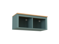 Полка навесная Новус Индустри САГА 2.08.17.140.16 (Темно-бирюзовый/Ясень)