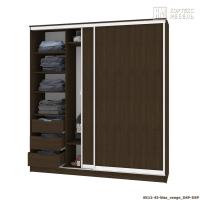 Шкаф КортексМебель Сенатор ШК12-45 классика ДД (Венге тёмный)