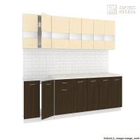 Кухня КортексМебель Корнелия ЭКСТРА 2,2 (Венге светлый/Венге тёмный/Мадрид)