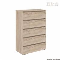 Комод Кортекс Мебель БАРИ 80-5ш (Дуб Сонома/Дуб Сонома/Дуб Сонома)