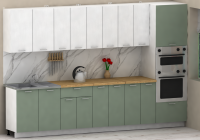 Кухня ЭлиГард LION 3,2 (Белый/Самшит/Дуб бунратти)