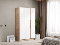 Шкаф Элигард AURA 3D (Дуб вотан/Белый)