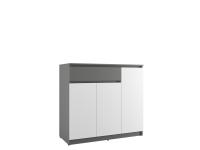 Тумба ЭЛИГАРД LOCARNO тип 3 Дымчатый алмаз/Белый