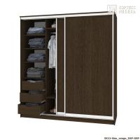 Шкаф КортексМебель Сенатор ШК12 классика ДД (Венге тёмный)