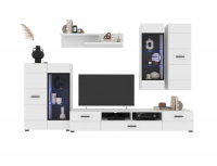 Набор корпусной мебели Интерлиния Neo-2 (Белый платинум/Белая шагрень)