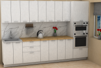 Кухня ЭлиГард LION 3,0 (Белый/Дуб бунратти)