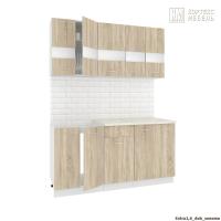 Кухня КортексМебель Корнелия ЭКСТРА 1,6 (Дуб сонома/Мадрид)