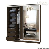 Шкаф КортексМебель Сенатор ШК12 классика ДЗ (Венге тёмный)