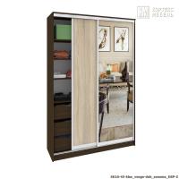 Шкаф КортексМебель Сенатор ШК10-45 классика ДЗ (Венге тёмный/Дуб сонома)