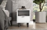 Тумба прикроватная ЭЛИГАРД MONE 1S1N (Белый)