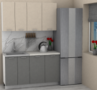 Кухня ЭлиГард LION 1,4 (Персидский жемчуг/Дымчатый алмаз/Королевский опал)