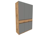 Шкаф Элигард 3 LOCARNO Дуб натуральный/Дымчатый алмаз