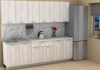 Кухня ЭлиГард LION 2,4 (Сосна каньон/Королевский опал)