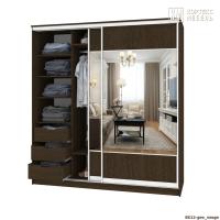 Шкаф КортексМебель Сенатор ШК12 геометрия (Венге тёмный)