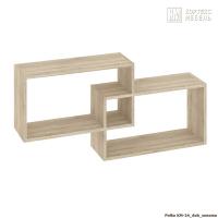 Полка настенная для книг КортексМебель КМ 24 (Дуб сонома)