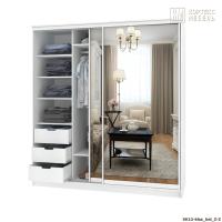 Шкаф КортексМебель Сенатор ШК12 классика ЗЗ (Белый)