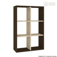 Стеллаж КортексМебель КМ 33 6-секций (Венге тёмный/Дуб сонома)