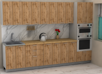 Кухня ЭлиГард LION 3,0 (Дуб натуральный/Дуб бунратти)