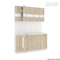 Кухня КортексМебель Корнелия ЭКСТРА 1,5 (Дуб сонома/Мадрид)