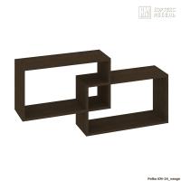 Полка настенная для книг КортексМебель КМ 24 (Венге тёмный)