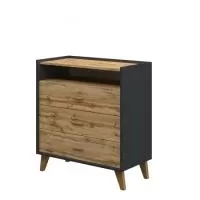 СКАНДИ МН-036-17(1) Комод (Дуб Вотан + Графит)