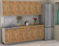 Кухня ЭлиГард LION 2,2 (Дуб натуральный/Дуб бунратти)