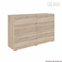 Комод Кортекс Мебель БАРИ 160-8ш (Дуб Сонома/Дуб Сонома/Белый)