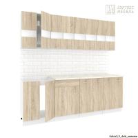 Кухня КортексМебель Корнелия ЭКСТРА 2,3 (Дуб сонома/Королевский опал)