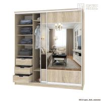 Шкаф КортексМебель Сенатор ШК12 геометрия (Дуб сонома)